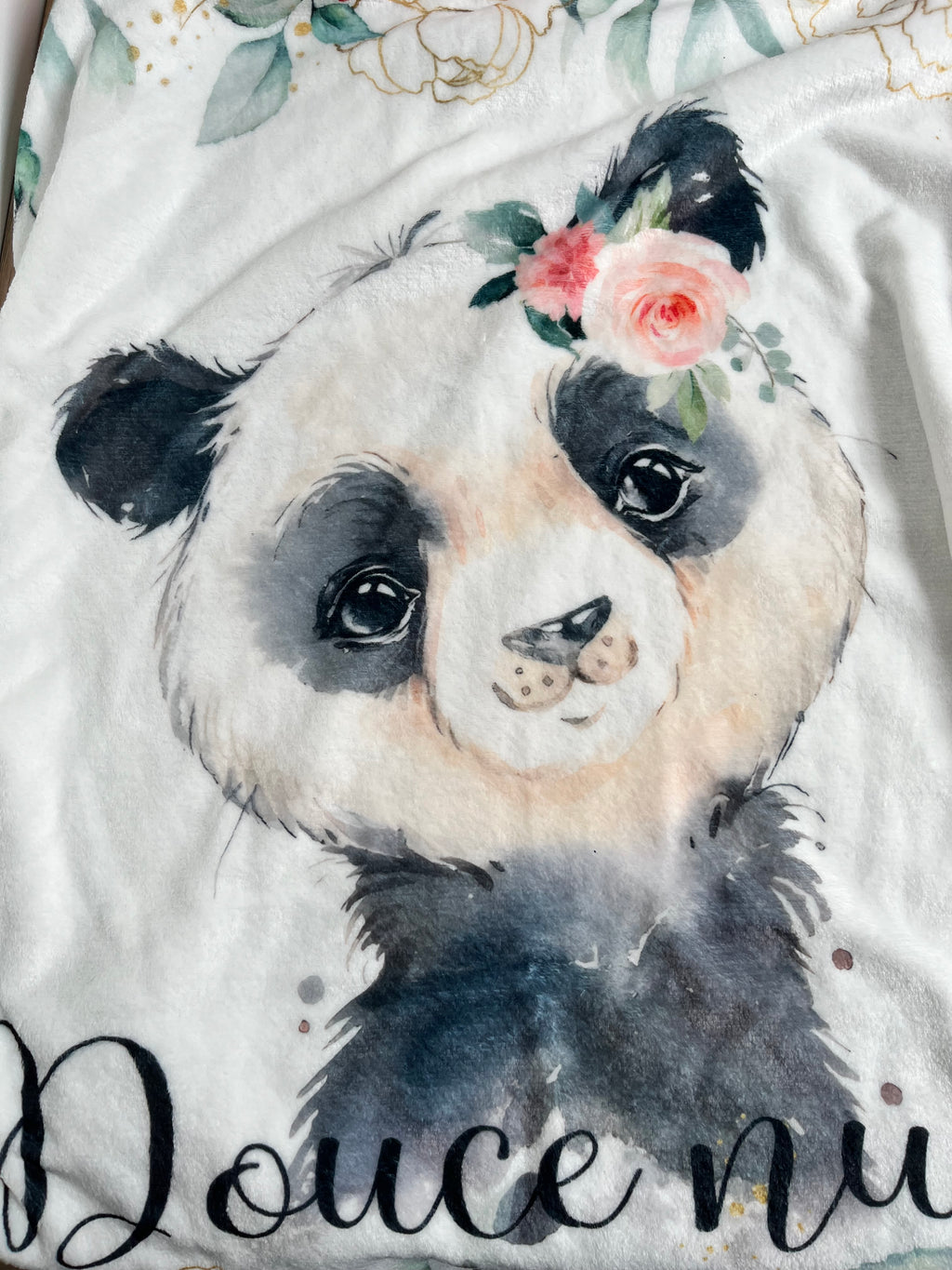 Couverture bébé motif panda