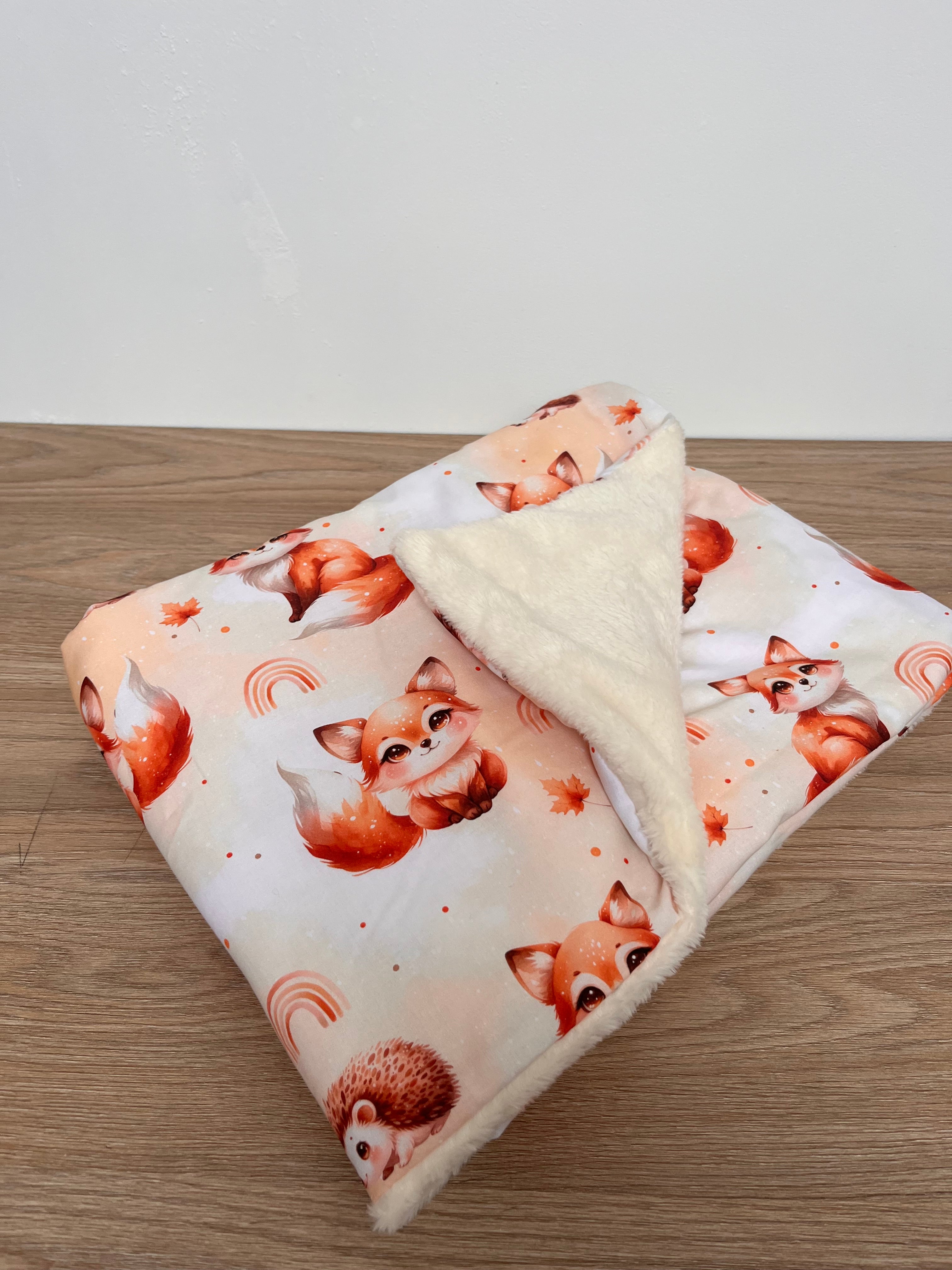 Couverture bébé motif petit renard