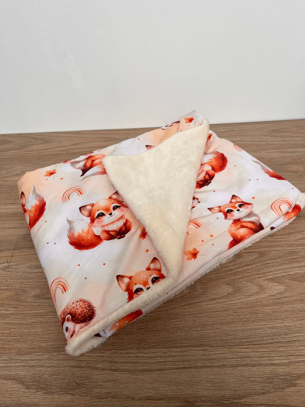 Couverture bébé motif petit renard