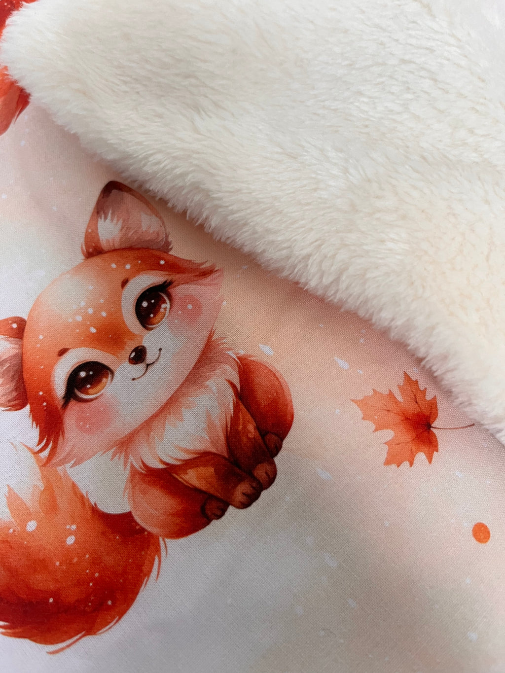 Couverture bébé motif petit renard