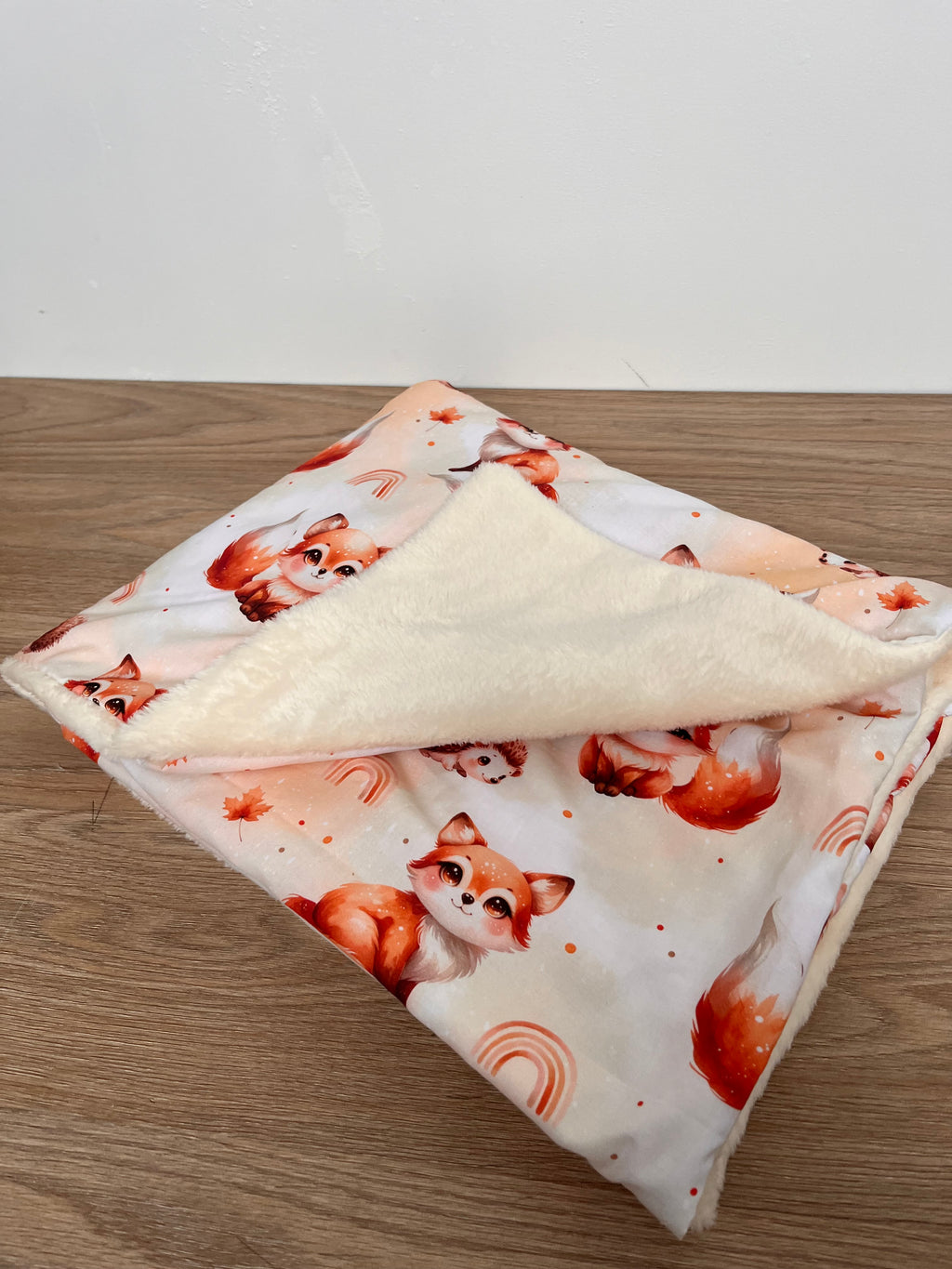 Couverture bébé motif petit renard