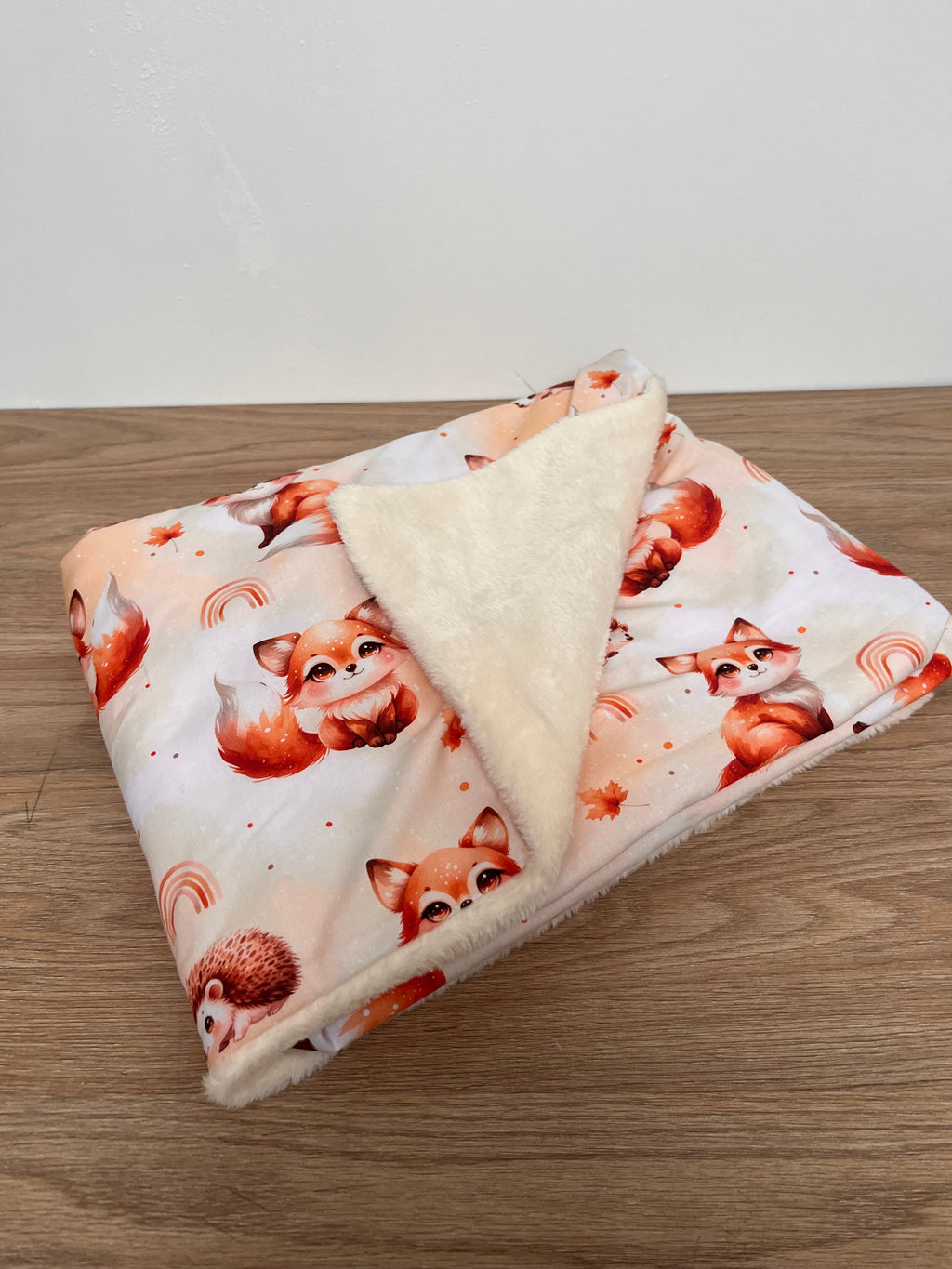 Couverture bébé motif petit renard
