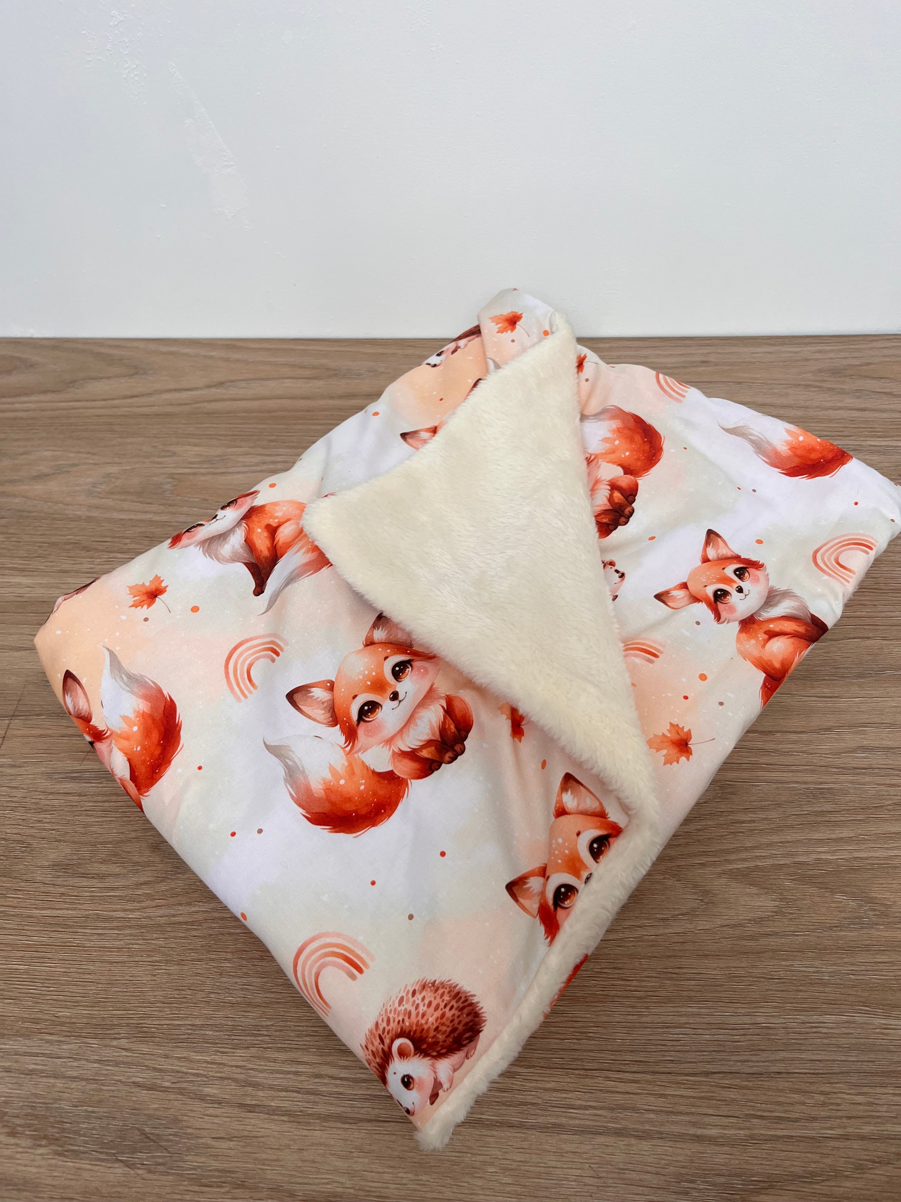 Couverture bébé motif petit renard