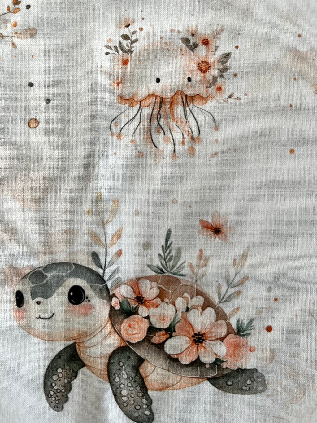 Couverture bébé océan – Faite main, doublée polaire & minky bubble